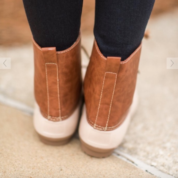 Beige Duck Boots - Picture 2 of 2